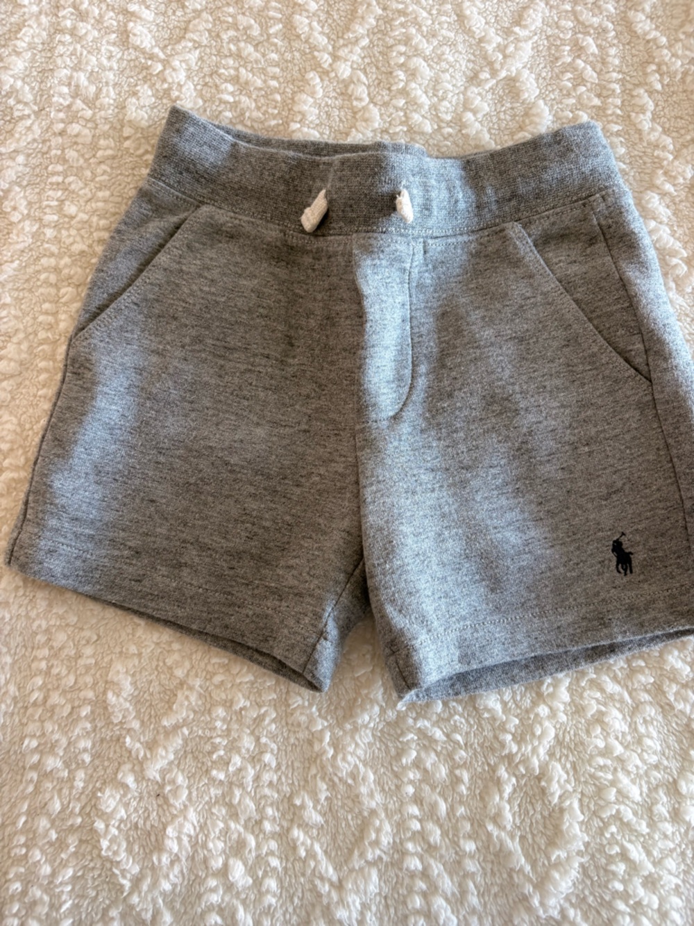 Polo by Ralph Lauren Gray Fleece Kids Drawstring Shorts